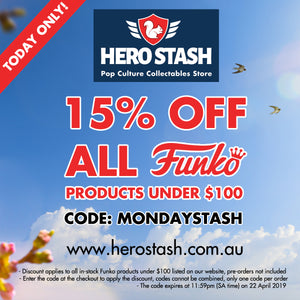 15% OFF ALL FUNKO PRODUCTS UNDER $100