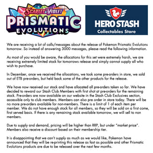 Pokemon Prismatic Evolutions Announcement