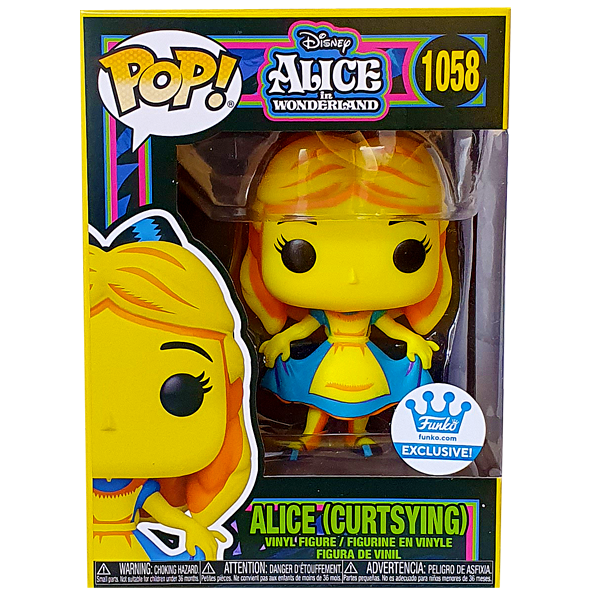 Alice in Wonderland - Alice (Curtsying) Blacklight Funko Shop Exclusive Pop! Vinyl Figure