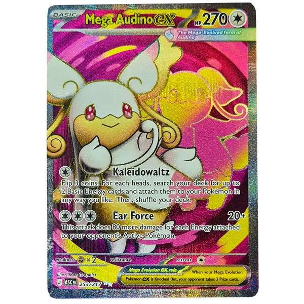 mega audino pokemon card POKÉMON TCG - Mega Audino ex Full Art Ultra Rare