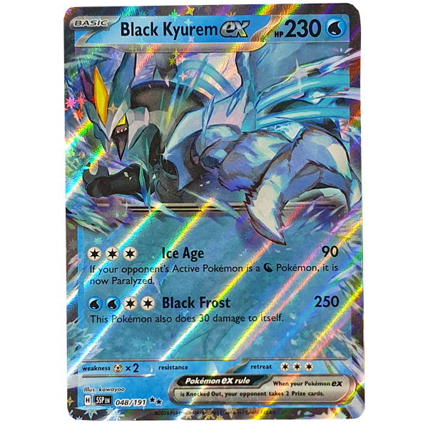 POKÉMON TCG - Black Kyurem EX Ultra Rare - 048/191