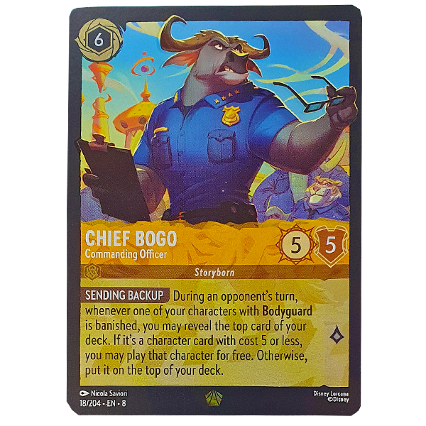 Disney Lorcana TCG - Chief Bogo Commanding Officer- 18/204 - Cold Foil
