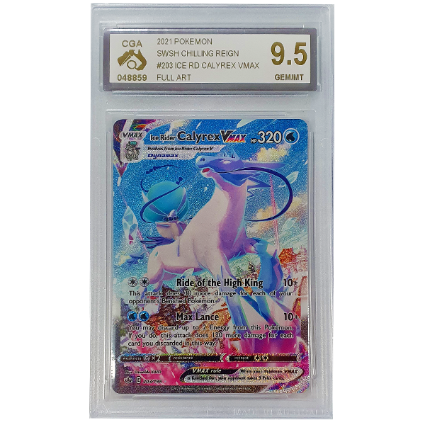 POKÉMON TCG - Ice Rider Calyrex VMax Alternate Art Secret Rare - 203/198 - CGA Graded 9.5