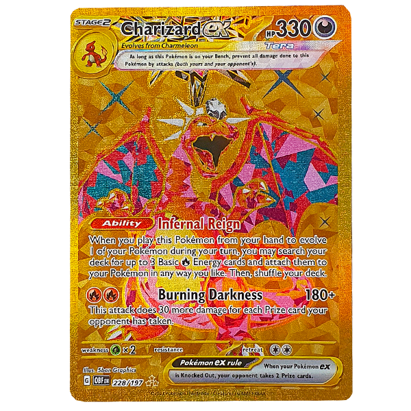 POKÉMON TCG - Charizard EX Gold Secret Rare - 228/197