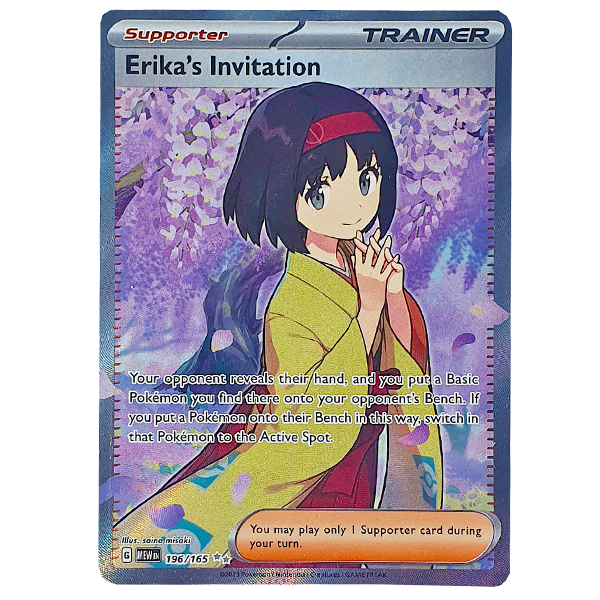 POKÉMON TCG - Erika's Invitation Full Art Secret Rare - 196/165