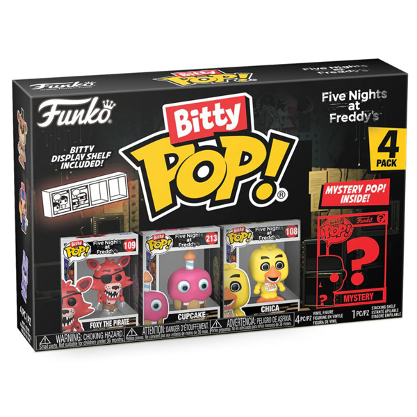Five Nights at Freddy's - Foxy the Pirate, Cupcake, Chica & Mystery Bitty Pop! Vinyl Figure 4-Pack