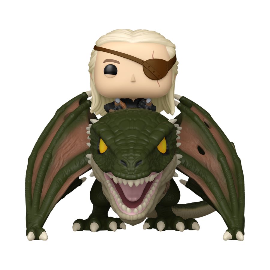 PRE-ORDER Game of Thrones: House of the Dragon - Aemond Targaryen with Vhagar Exclusive Pop! Rides Vinyl Figure - PRE-ORDER