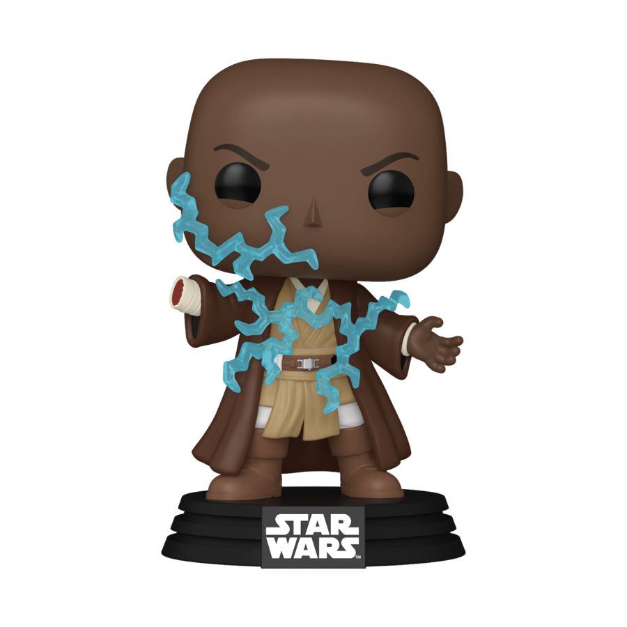 PRE-ORDER Star Wars: Revenge of the Sith - Mace Windu Electricity Glow Exclusive Pop! Vinyl Figure - PRE-ORDER