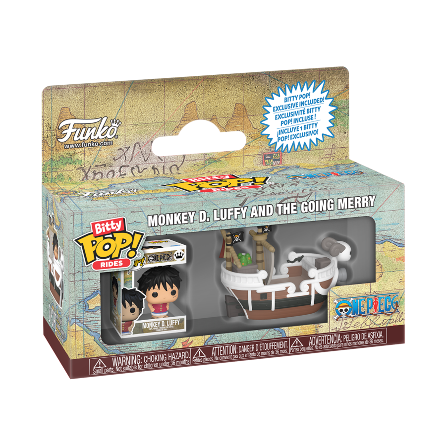 PRE-ORDER One Piece - Luffy with Going Merry Bitty Pop! Rides Vinyl Figure PRE-ORDER