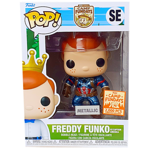 Funko Camp Fundays 2023 - Freddy Funko as Captain America (Metallic) Exclusive Pop! Vinyl Figure