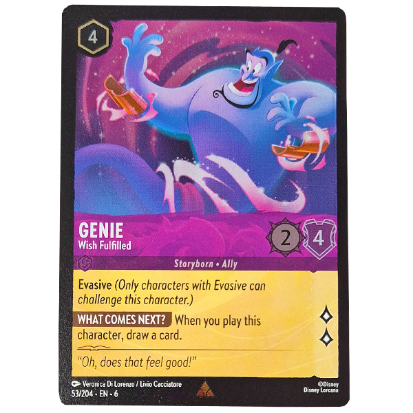 Disney Lorcana TCG - Genie Wish Fulfilled - 53/204 - Rare - Cold Foil
