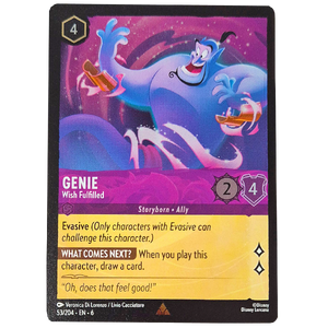 Disney Lorcana TCG - Genie Wish Fulfilled - 53/204 - Rare - Cold Foil