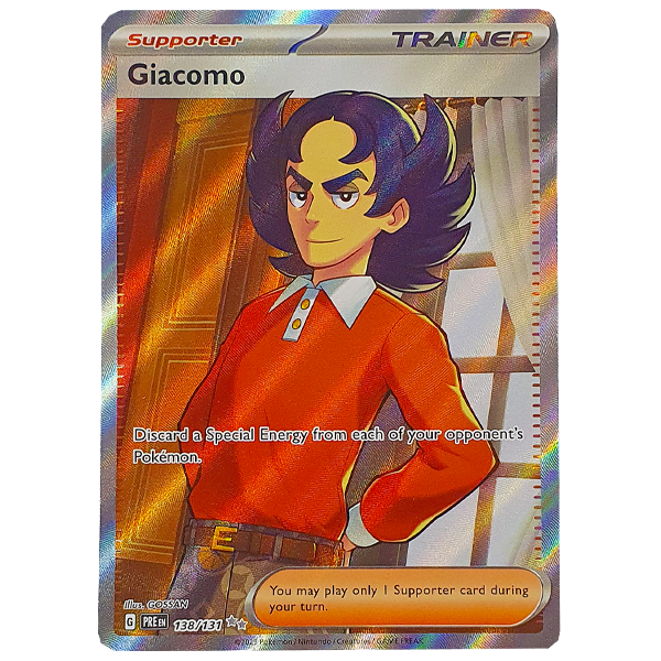 POKMON TCG - Giacomo Full Art Secret Rare - 138/131 Hero Stash POKMON TCG - Giacomo Full Art Secret Rare - 138/131 Hero Stash