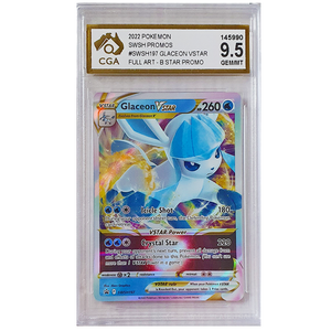 POKÉMON TCG - Glaceon VStar Black Star Promo - SWSH197 - CGA Graded 9.5