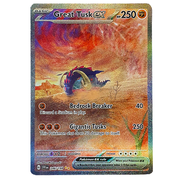 POKÉMON TCG - Great Tusk EX Special Illustration Rare - 246/198