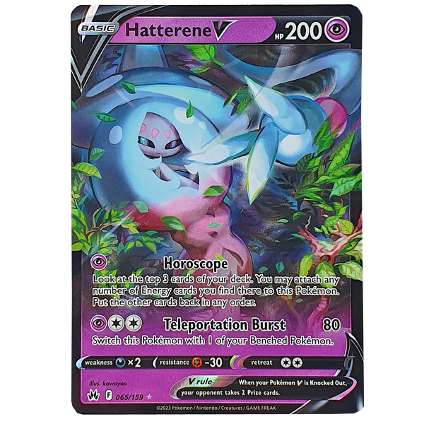 POKMON TCG - Hatterene V Ultra Rare - 065/159 Hero Stash POKMON TCG - Hatterene V Ultra Rare - 065/159 Hero Stash