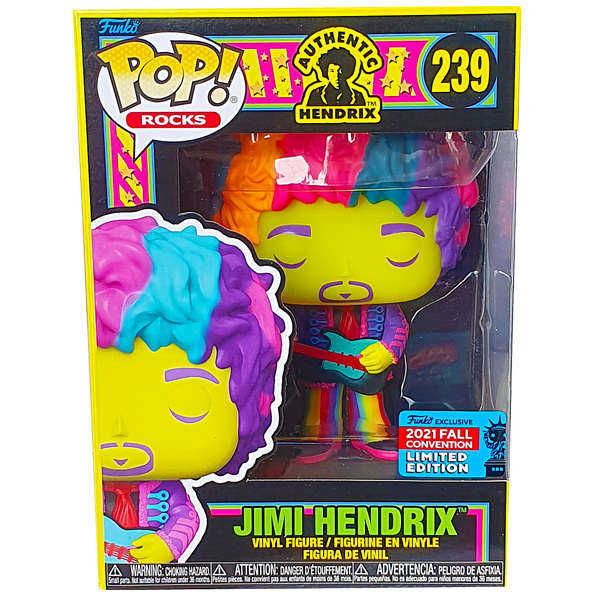 Jimi Hendrix - Jimi Hendrix Multicolor Blacklight NYCC 2021 Exclusive Pop! Vinyl Figure
