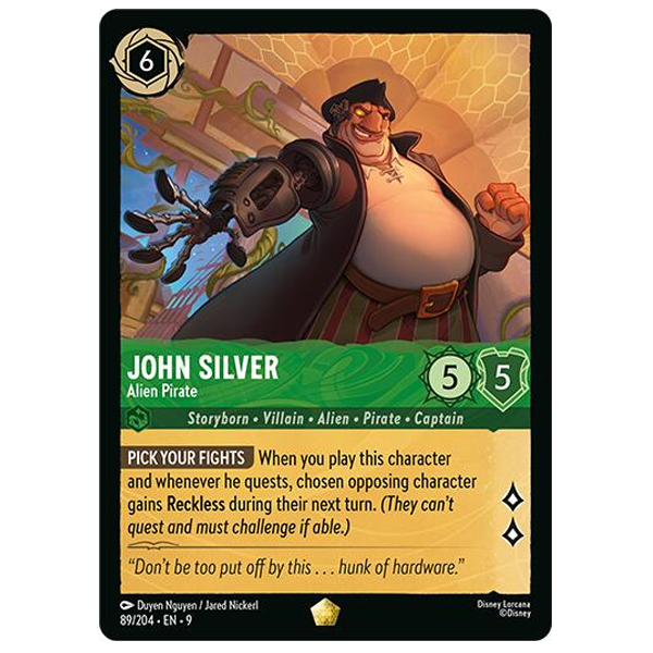 Disney Lorcana TCG - John Silver Alien Pirate - 89/204