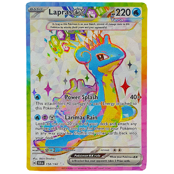 POKÉMON TCG - Lapras ex Full Art Secret Rare - 158/142