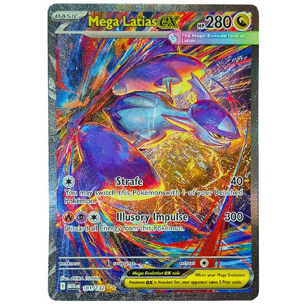 POKMON TCG - Mega Latias ex Special Illustration Rare - 181/132 Hero Stash POKMON TCG - Mega Latias ex Special Illustration Rare - 181/132 Hero Stash