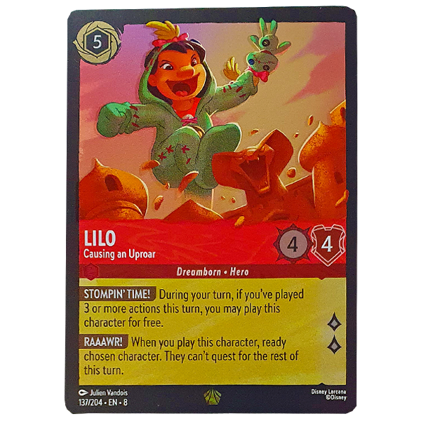 Disney Lorcana TCG - Lilo Causing an Uproar - 137/204 - Cold Foil