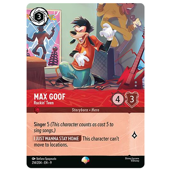 Disney Lorcana TCG - Max Goof Rockin' Teen - 214/204 - Epic