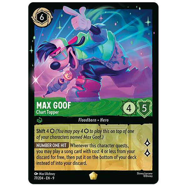 Disney Lorcana TCG - Max Goof Chart Topper - 77/204