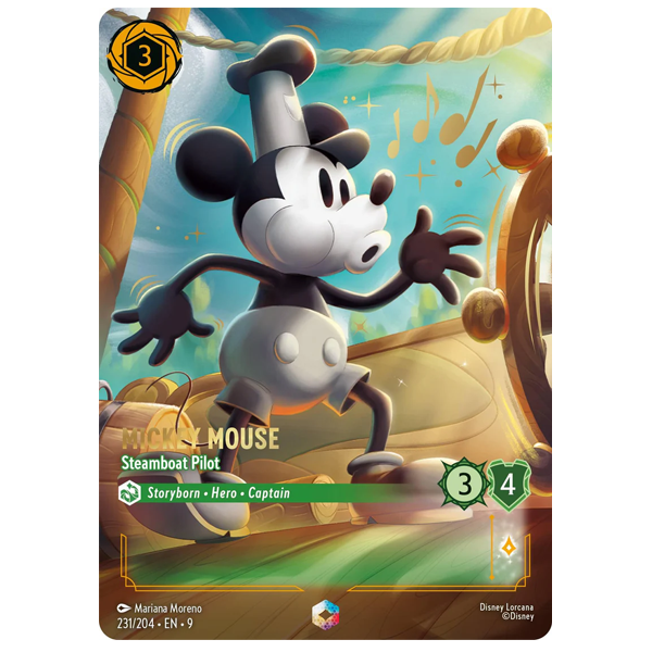 Disney Lorcana TCG - Mickey Mouse Steamboat Pilot - 231/204 - Enchanted