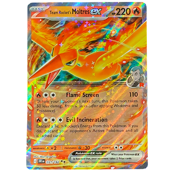 POKÉMON TCG - Team Rocket's Moltres ex Ultra Rare - 031/182