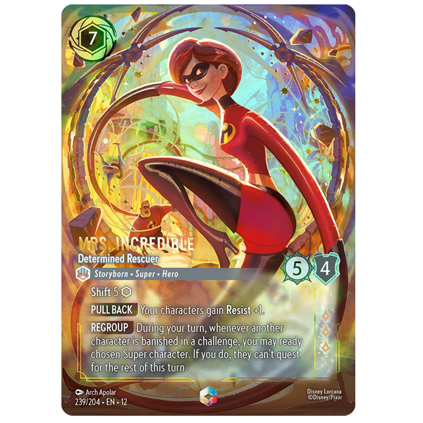 Disney Lorcana MRS.インクレディブル エンチャンテッド Disney Lorcana TCG - Mrs. Incredible Determined Rescuer - 239/204