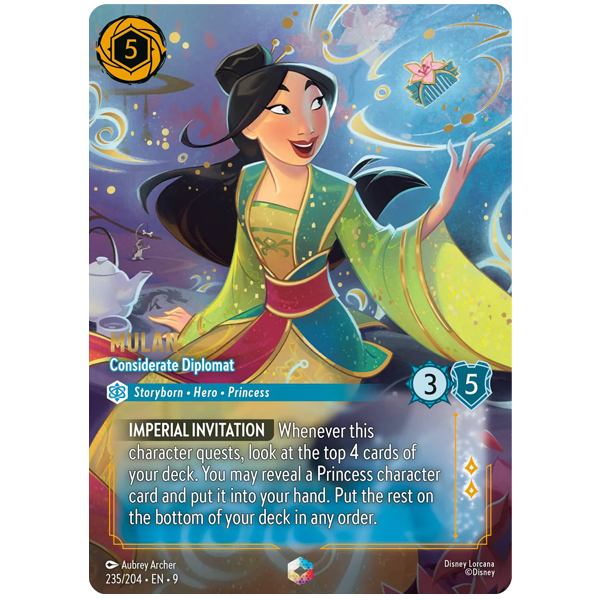 Disney Lorcana TCG - Mulan Considerate Diplomat - 235/204 - Enchanted