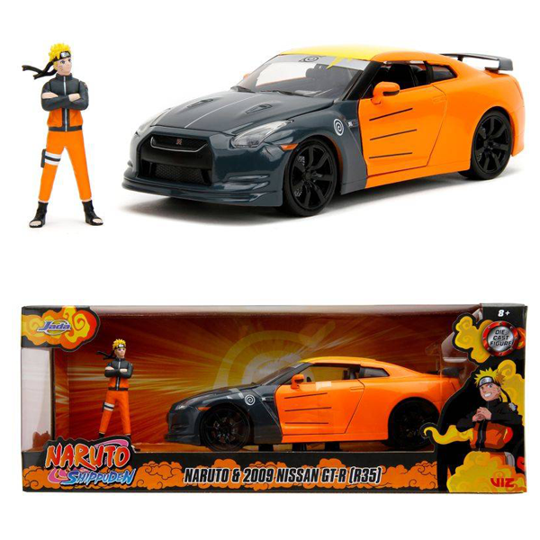 Naruto Shippuden - 2009 Nissan GT-R (R35) 1:24 Scale Die-Cast Car Replica with Naruto