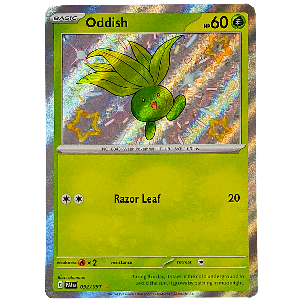 POKÉMON TCG - Oddish Shiny Rare - 092/091