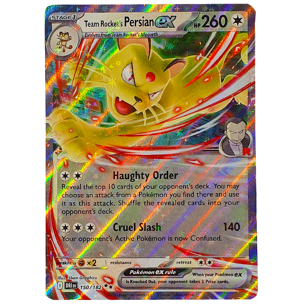 POKÉMON TCG - Team Rocket's Persian ex Ultra Rare - 150/182