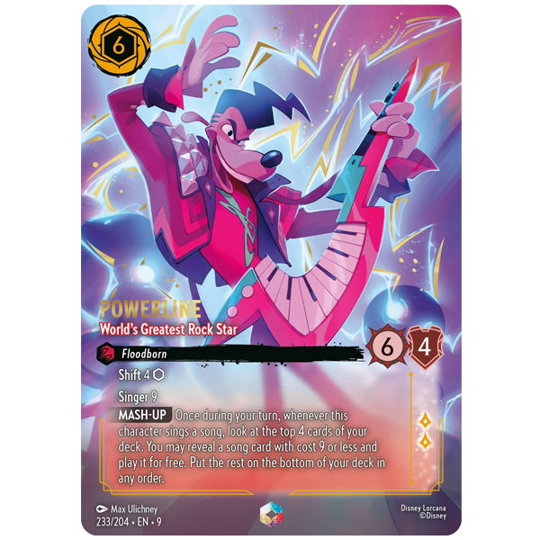 Disney Lorcana TCG - Powerline World's Greatest Rock Star - 233/204 - Hero Stash Disney Lorcana TCG - Powerline World's Greatest Rock Star - 233/204 - Hero Stash