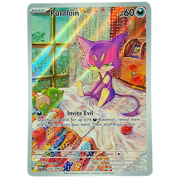 POKÉMON TCG - Purrloin Illustration Rare - 136/086