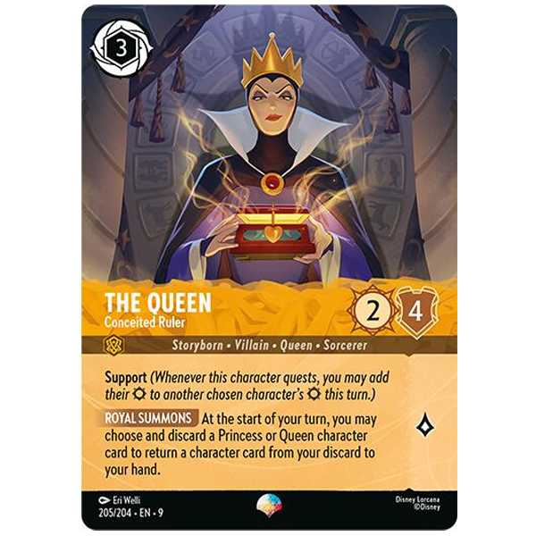 Disney Lorcana TCG - The Queen Conceited Ruler - 205/204 - Epic