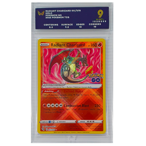 POKÉMON TCG - Radiant Charizard Radiant Rare - 011/078 - Ark Graded 9