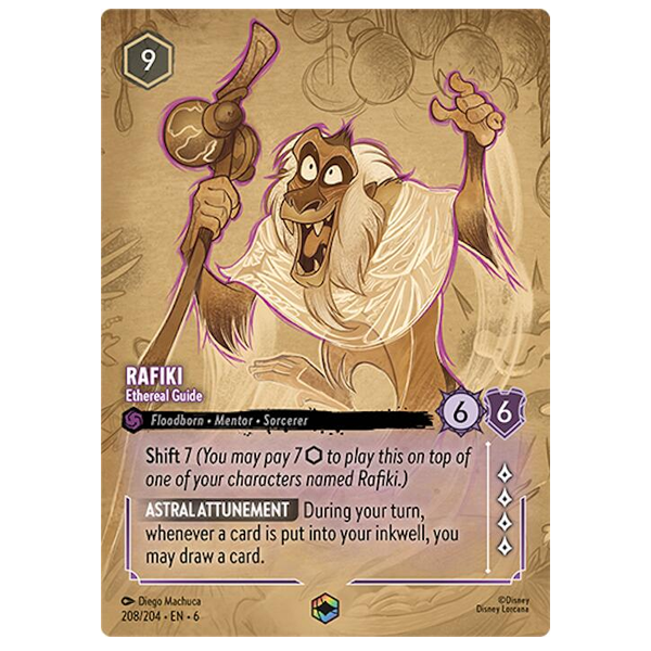 Disney Lorcana TCG - Rafiki Ethereal Guide - 208/204 - Enchanted