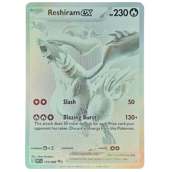 POKÉMON TCG - Reshiram ex Black White Rare - 173/086