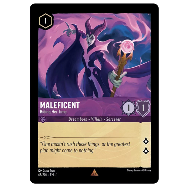 Disney Lorcana TCG - Maleficent Biding her Time - 48/204  Hero Stash