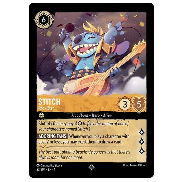 Disney Lorcana TCG - Stitch Rock Star - 23/204 – Hero Stash