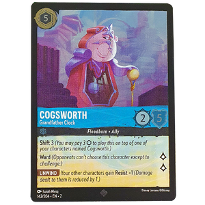 Disney Lorcana TCG - Cogsworth Grandfather Clock - 142/204 - Cold Foil