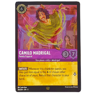 Disney Lorcana TCG - Camilo Madrigal Family Copycat - 58/204 - Cold Foil