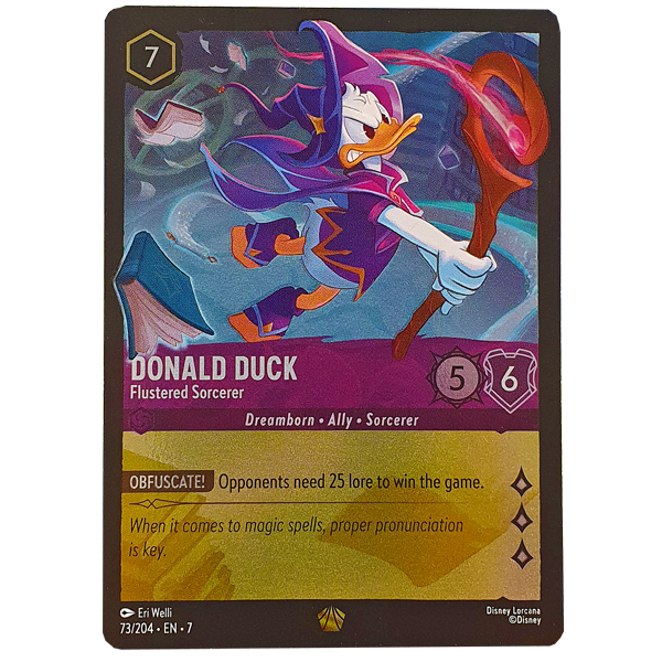 Disney Lorcana TCG - Donald Duck Flustered Sorcerer - 73/204 - Cold Foil