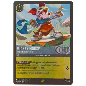 Disney Lorcana TCG - Mickey Mouse Inspirational Warrior - 200/204 - Cold Foil