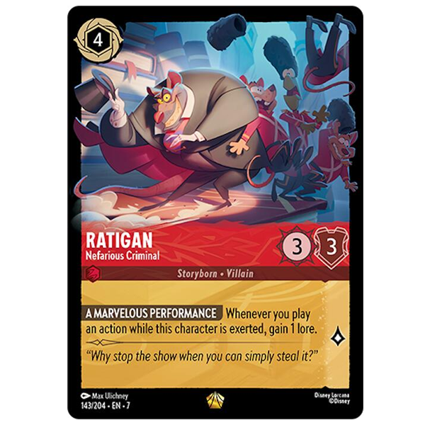 Disney Lorcana TCG - Ratigan Nefarious Criminal - 143/204