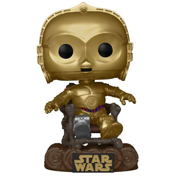 Star Wars: Return of the Jedi - C-3PO on Ewok Throne 40th Anniversary US Exclusive Pop! Vinyl Figure