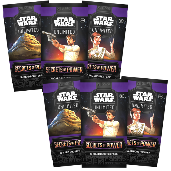 Star Wars Unlimited - Secrets of Power - Booster Pack x6 Hero Stash Star Wars Unlimited - Secrets of Power - Booster Pack x6 Hero Stash