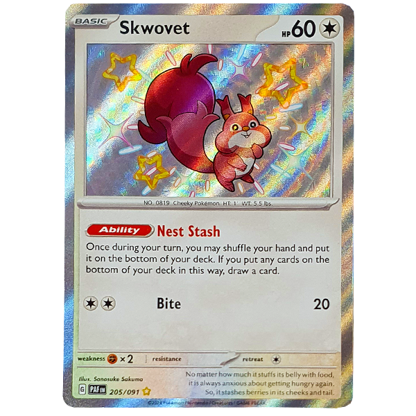POKÉMON TCG - Skwovet Shiny Rare - 205/091